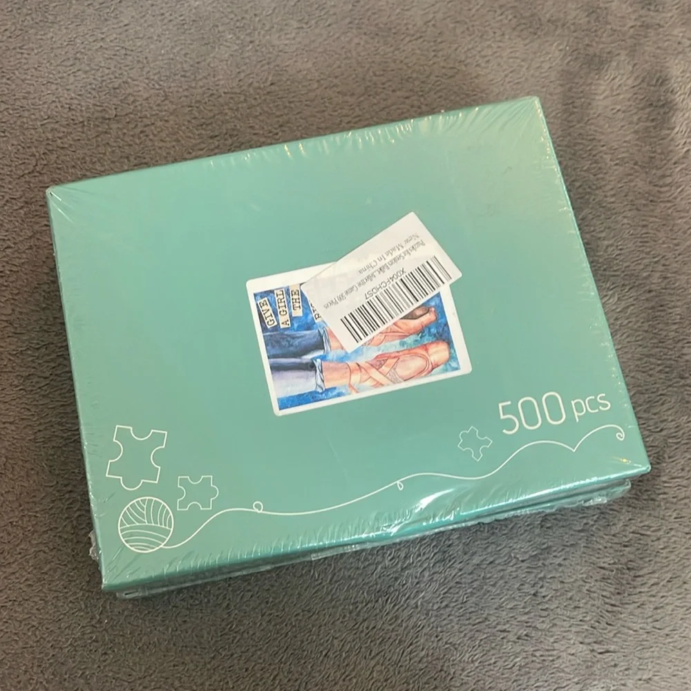 500 piece new unopened Ballet Dancer Jigsaw Puzzle Give a Girl the Right Shoes